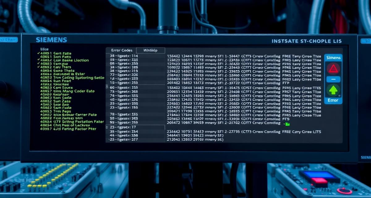 Siemens S7-1200 error codes complete list — PLC Diagnostics